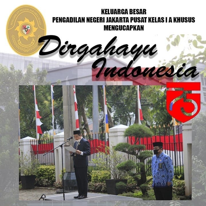 UPACARA PENGIBARAN BENDERA MERAH PUTIH DALAM RANGKA HUT KEMERDEKAAN RI KE-75 TAHUN 2020