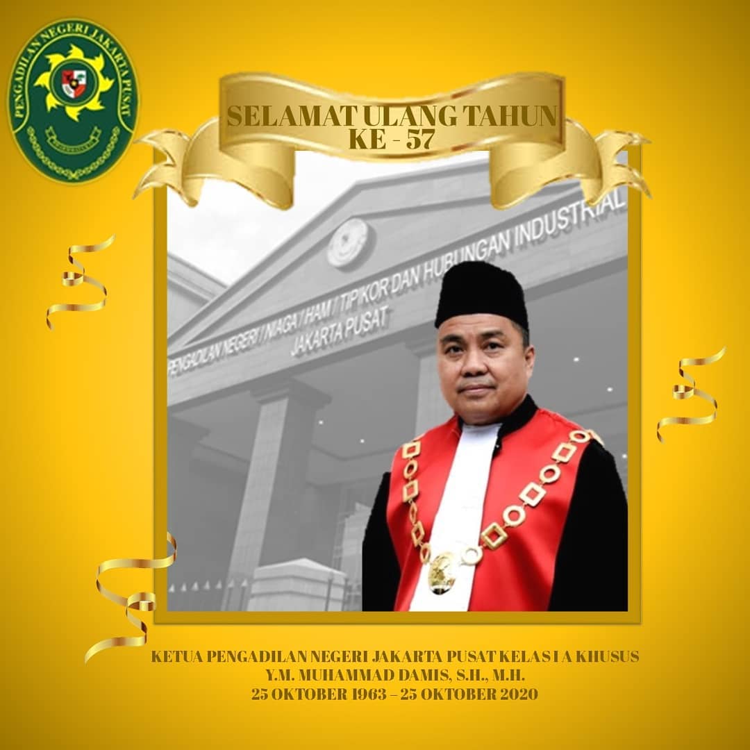 DIRGAHAYU KE-57 BAPAK KETUA PN JAKARTA PUSAT