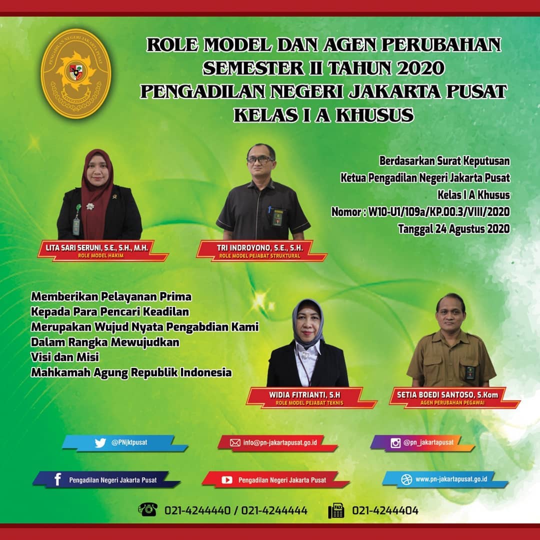 ROLE MODEL dan AGEN PERUBAHAN SEMESTER II TAHUN 2020