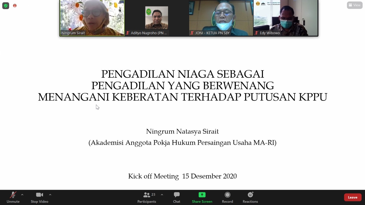 KICK OFF MEETING KEBERATAN TERHADAP PUTUSAN KPPU