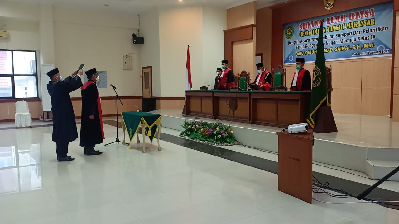 PELANTIKAN BAPAK M. SAINAL S.H., M.HUM SEBAGAI KPN MAMUJU