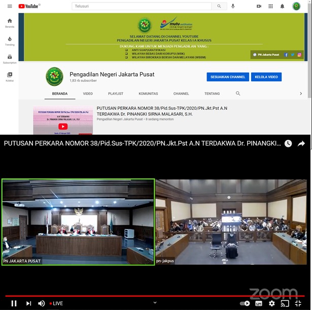 SIARAN LANGSUNG SIDANG PUTUSAN - JAKSA PINANGKI