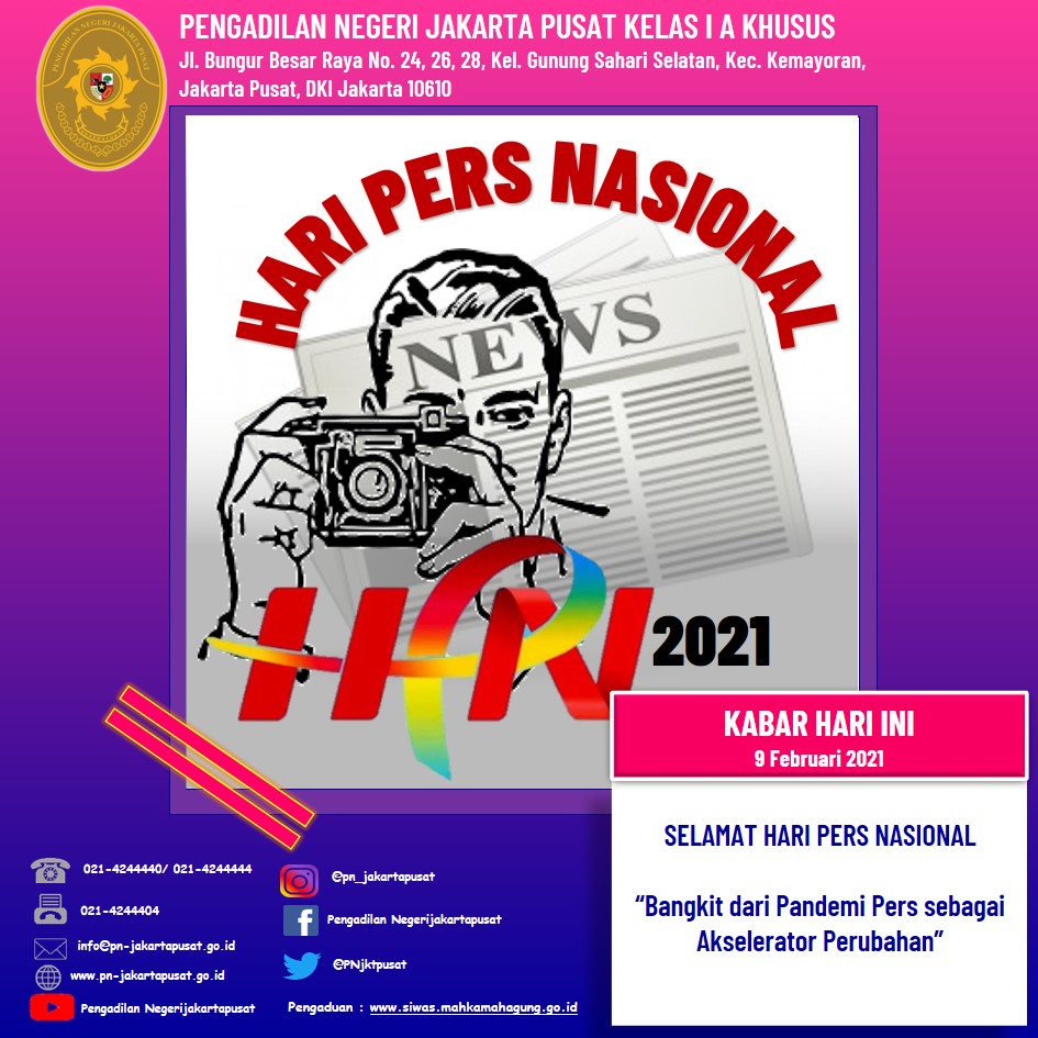 SELAMAT HARI PERS NASIONAL TAHUN 2021
