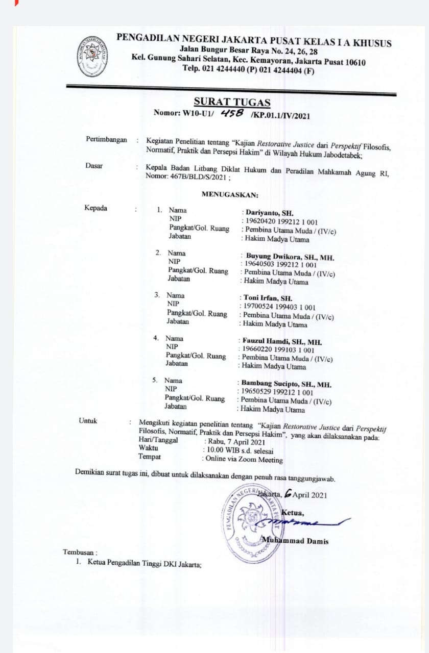 AUDIENSI & WAWANCARA PADA KEGIATAN PENELITIAN HUKUM