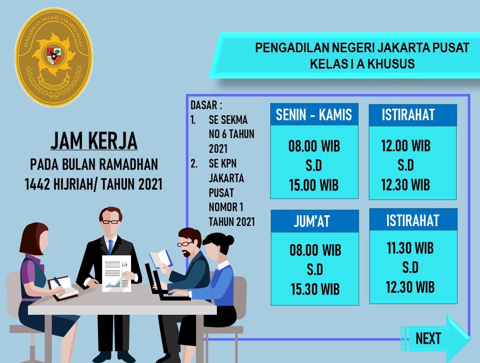 JAM KERJA DAN JAM PELAYANAN PTSP SELAMA BULAN RAMADHAN