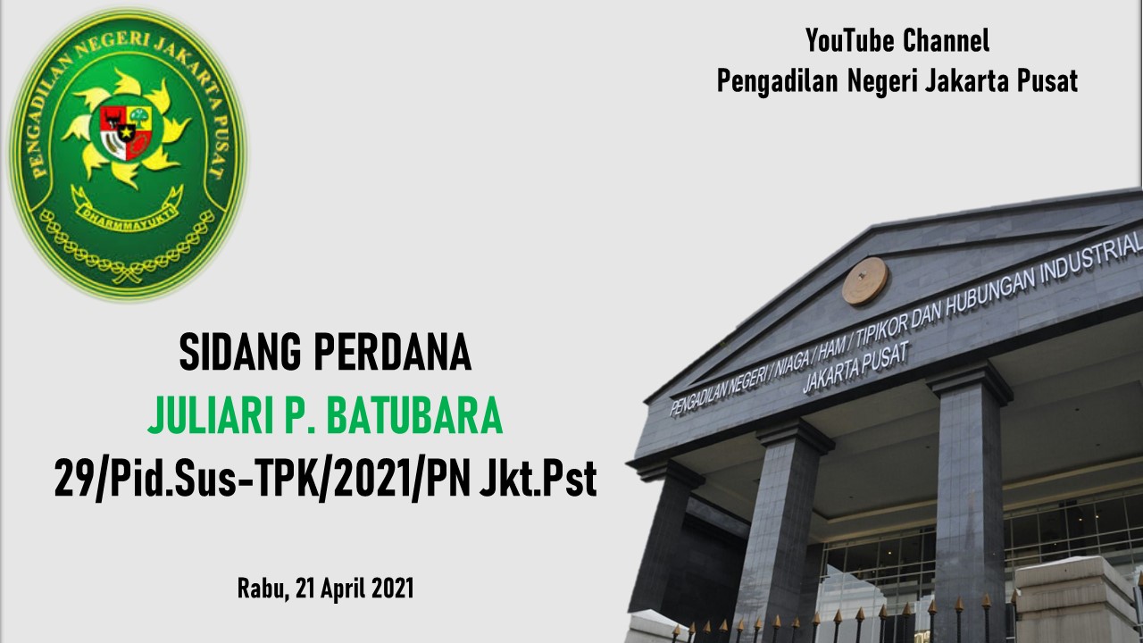 SIDANG PERDANA MANTAN MENTERI SOSIAL RI