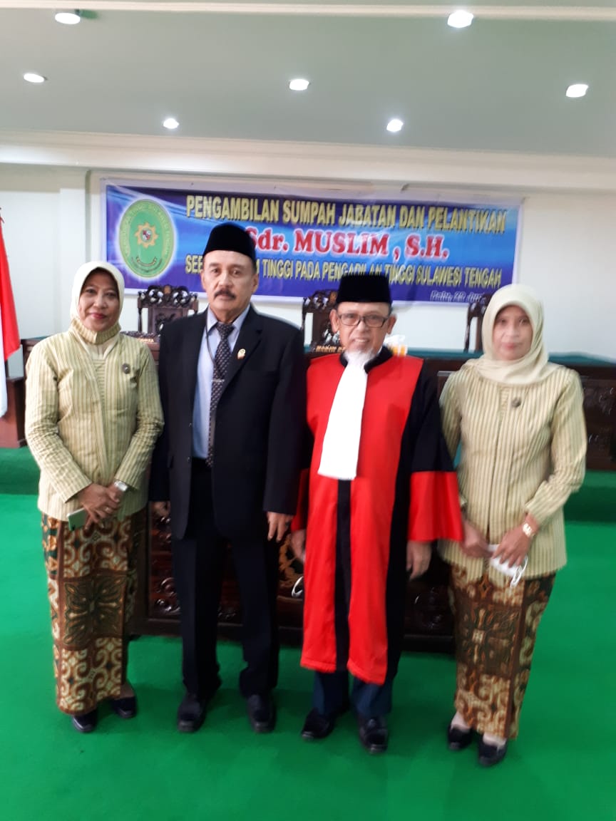 PELANTIKAN YM MUSLIM, S.H., Sebagai HT PADA PT SULTENG
