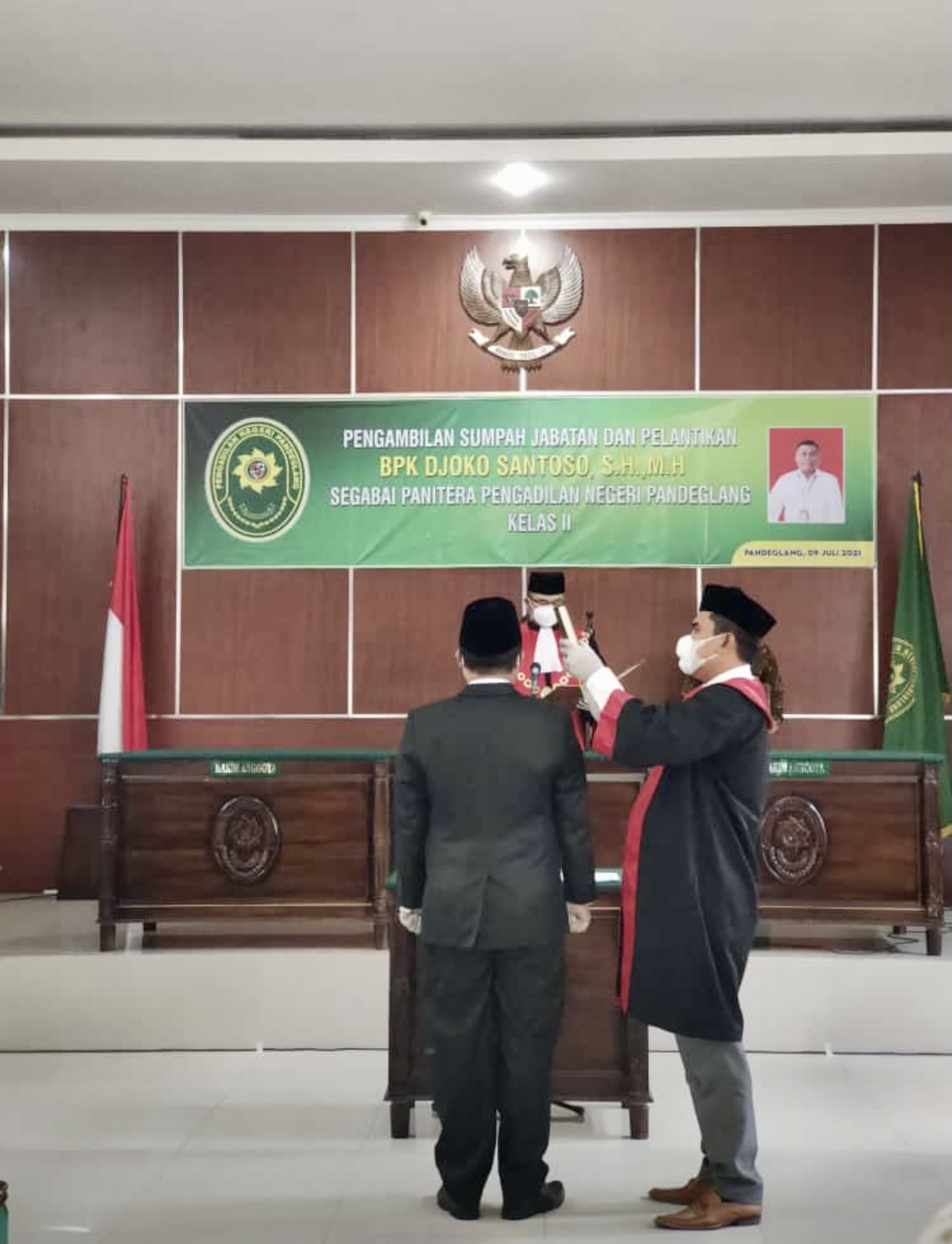 PELANTIKAN Bpk. DJOKO SANTOSO, S.H., M.H., Sebagai PANITERA PN PANDEGLANG