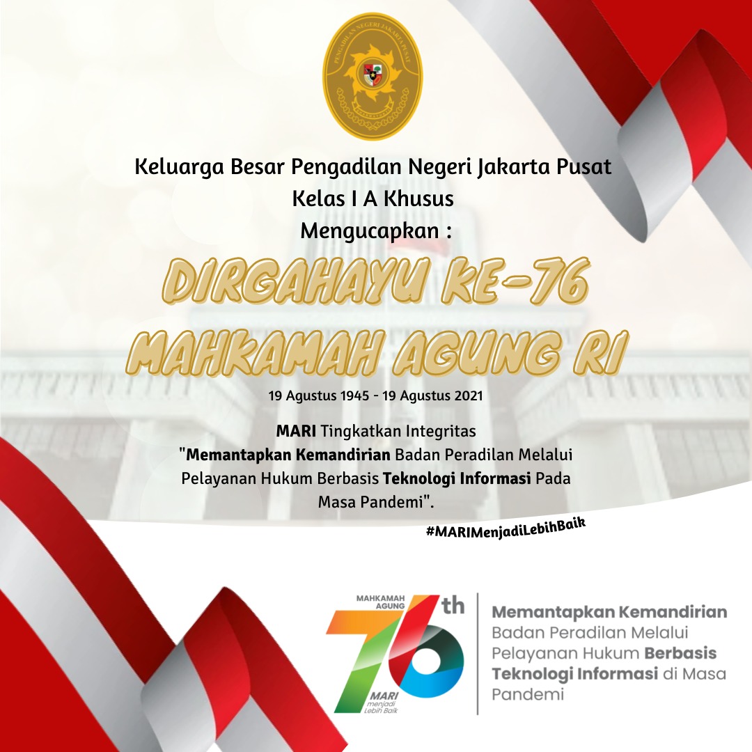 DIRGAHAYU MAHKAMAH AGUNG RI KE-76