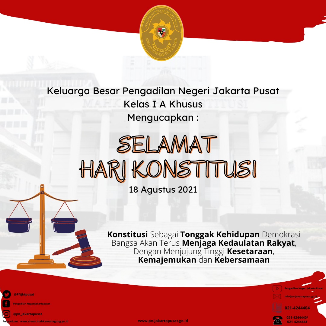 SELAMAT HARI KONSTITUSI TAHUN 2021
