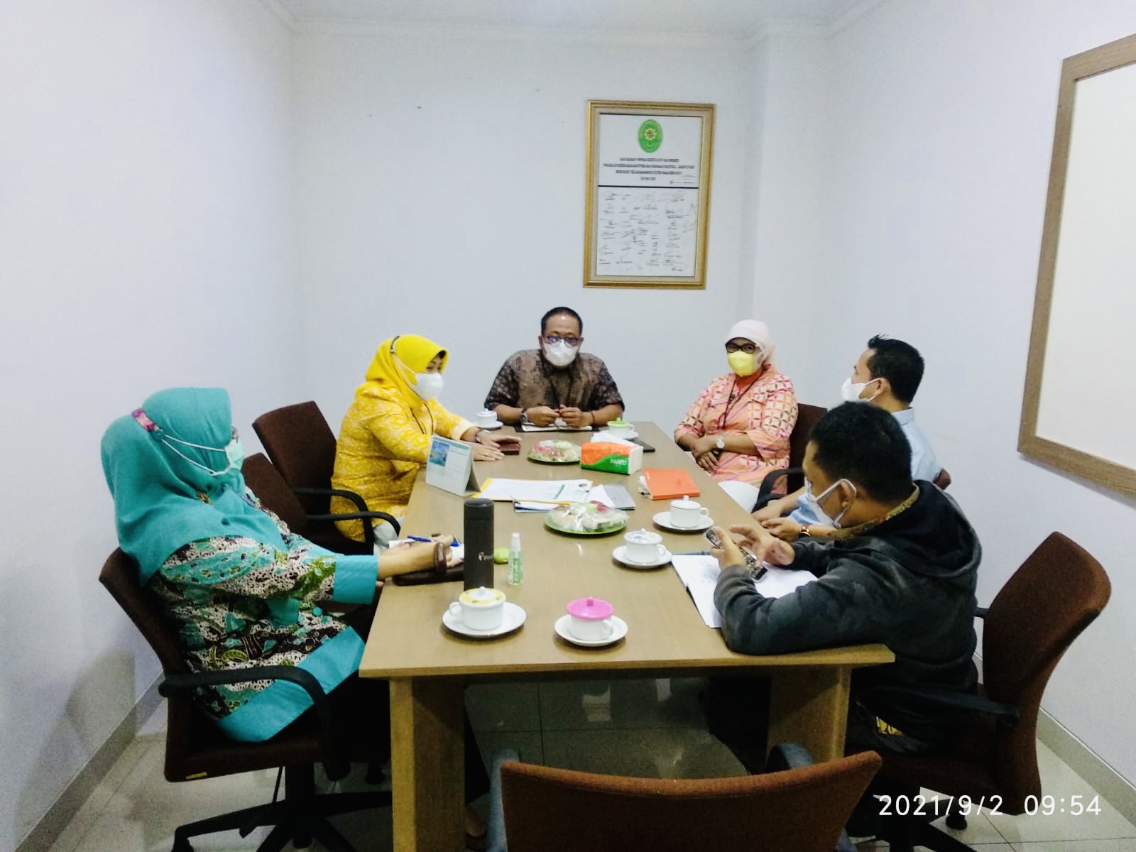 RAPAT BULANAN BIDANG KESEKRETARIATAN PERIODE SEPTEMBER 2021