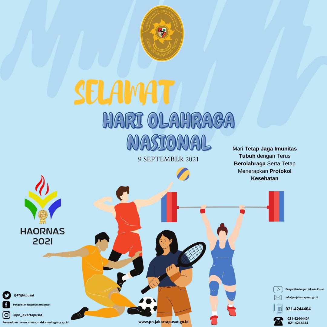 SELAMAT HARI OLAH RAGA NASIONAL (HAORNAS) 2021