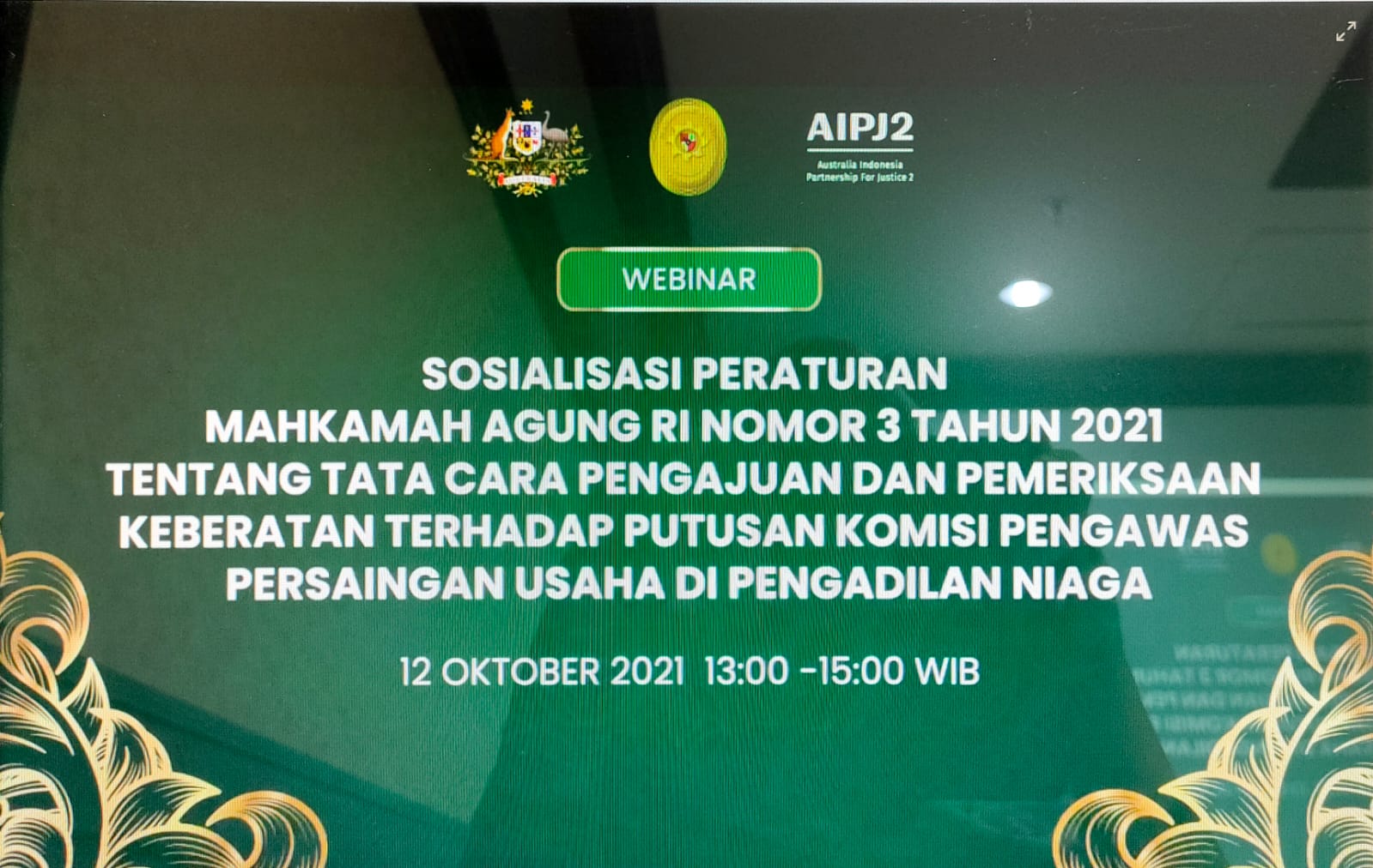 SOSIALISASI PERMA RI NOMOR 3 TAHUN 2021