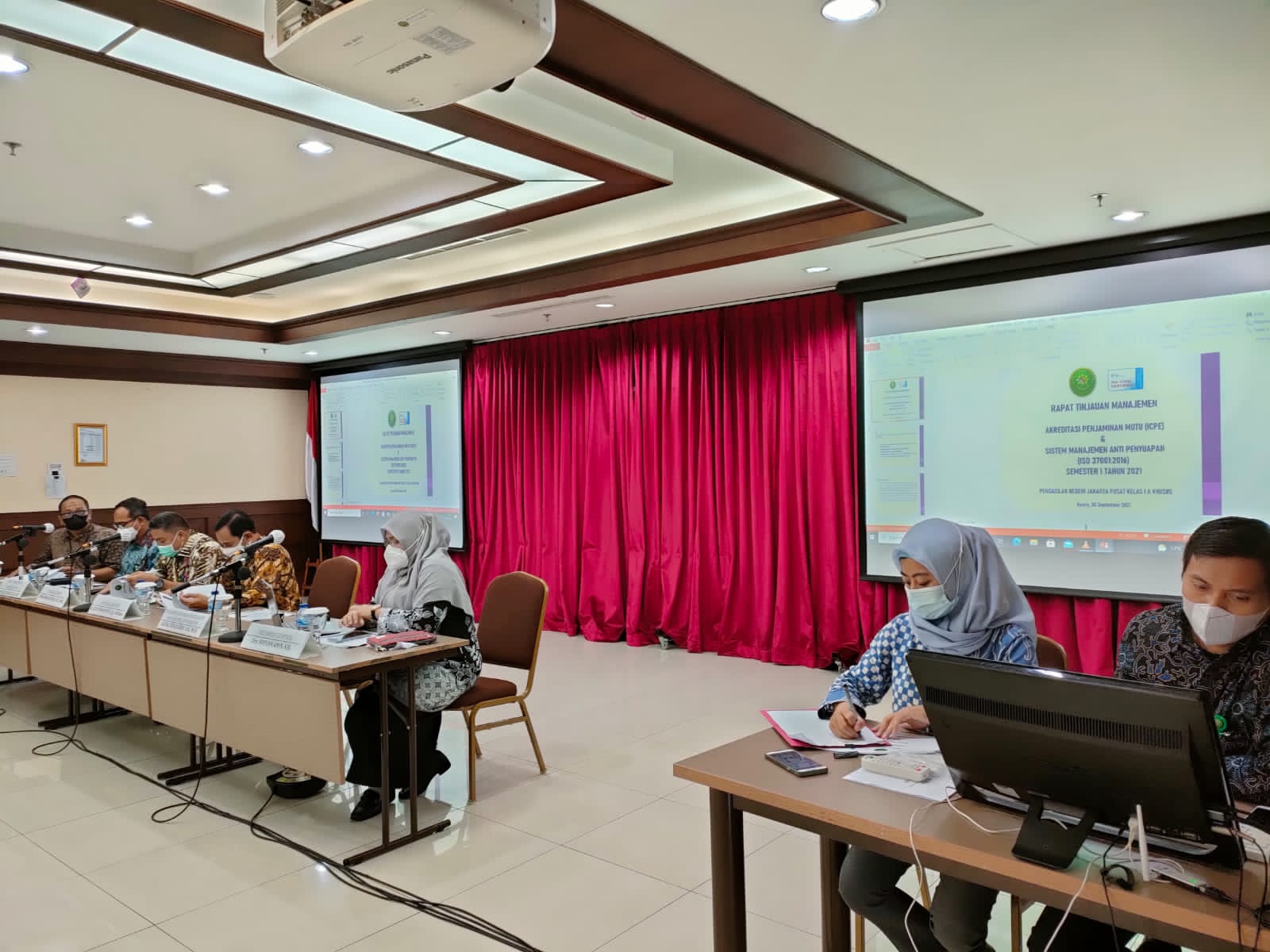 RAPAT TINJAUAN MANAJEMEN APM DAN SMAP SEMESTER I 2021