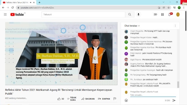 REFLEKSI AKHIR TAHUN 2021 MAHKAMAH AGUNG RI