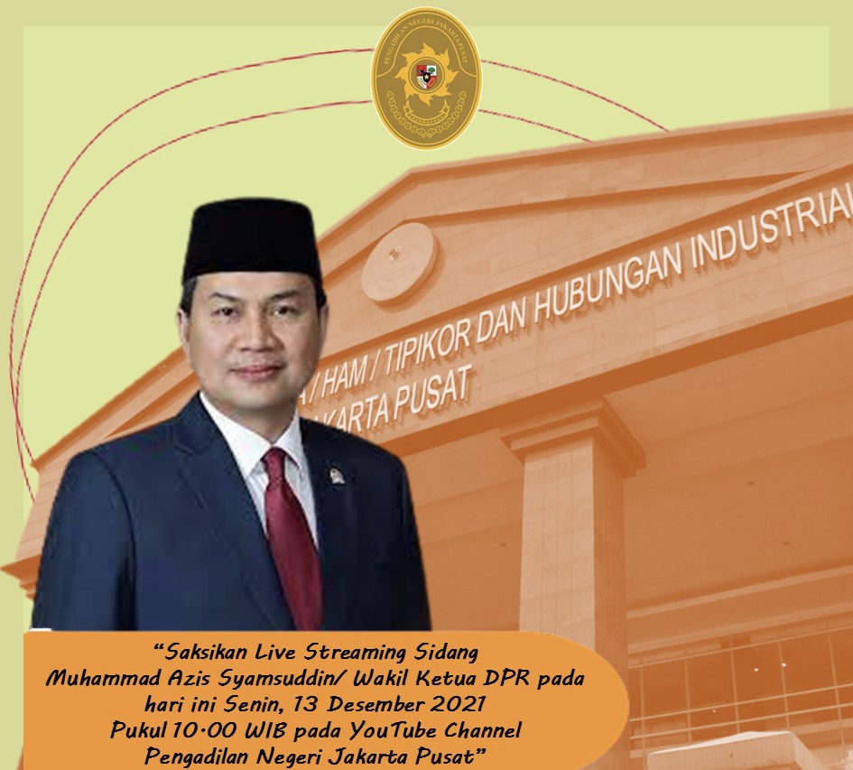 SIARAN LANGSUNG SIDANG PERKARA TPKOR - M. AZIZ SYAMSUDDIN