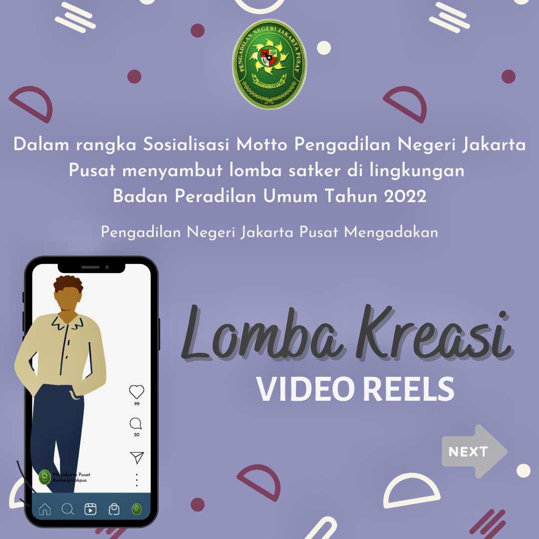 LOMBA KREASI VIDEO REELS MOTTO PN JAKARTA PUSAT