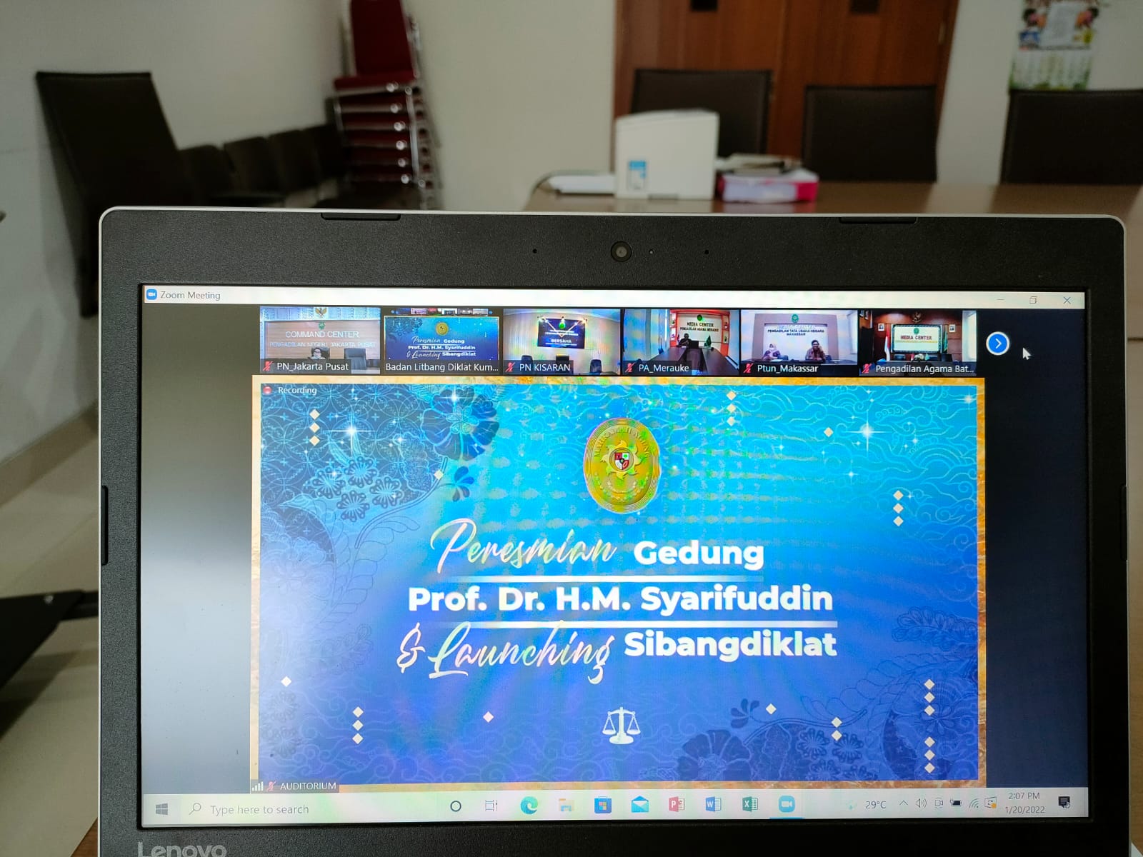 LAUNCHING SIBANGDIKLAT & PERESMIAN GEDUNG Prof. DR. H. M. SYARIFUDDIN