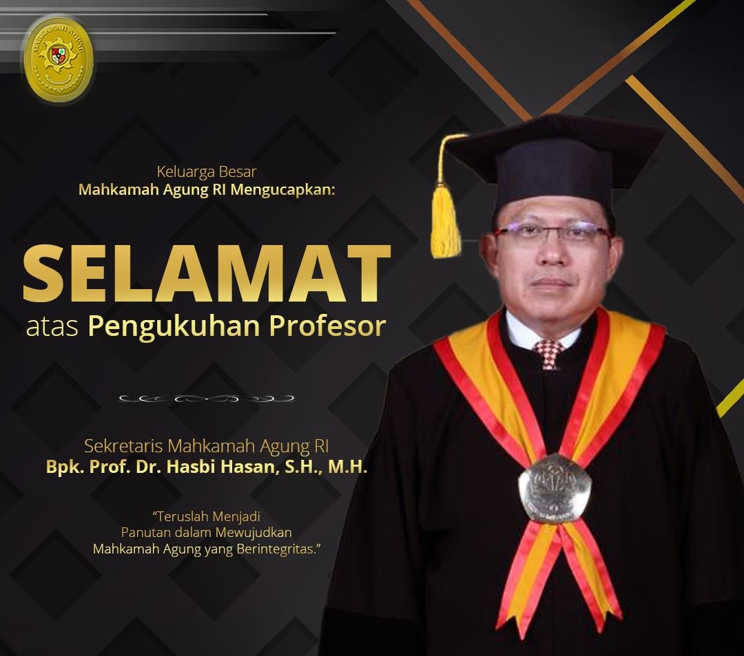 PENGUKUHAN PROFESOR SEKRETARIS MAHKAMAH AGUNG RI