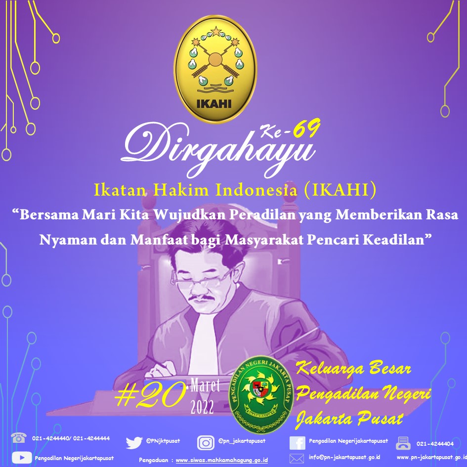 DIRGAHAYU KE-69 IKATAN HAKIM INDONESIA (IKAHI)