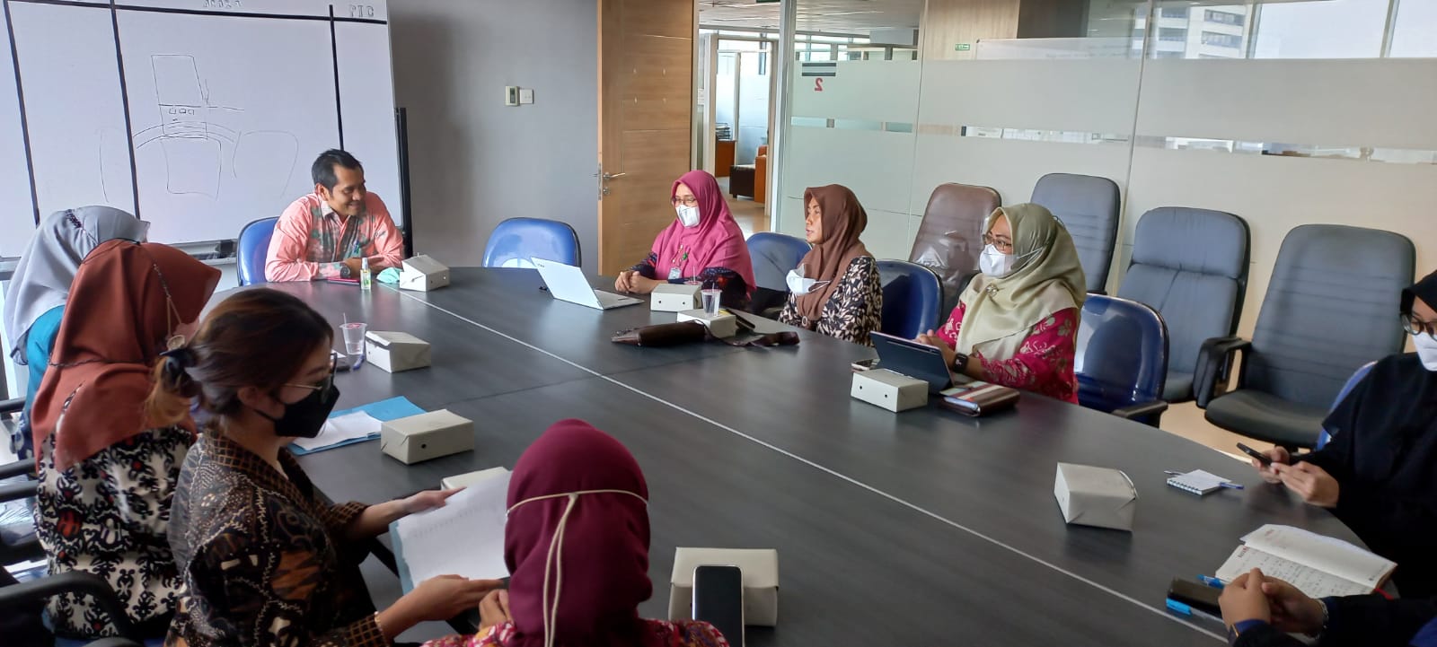 AUDIENSI PENGADILAN NEGERI JAKARTA PUSAT DENGAN BIRO HUKUM PROV DKI JAKARTA TERKAIT PELAYANAN PUBLIK