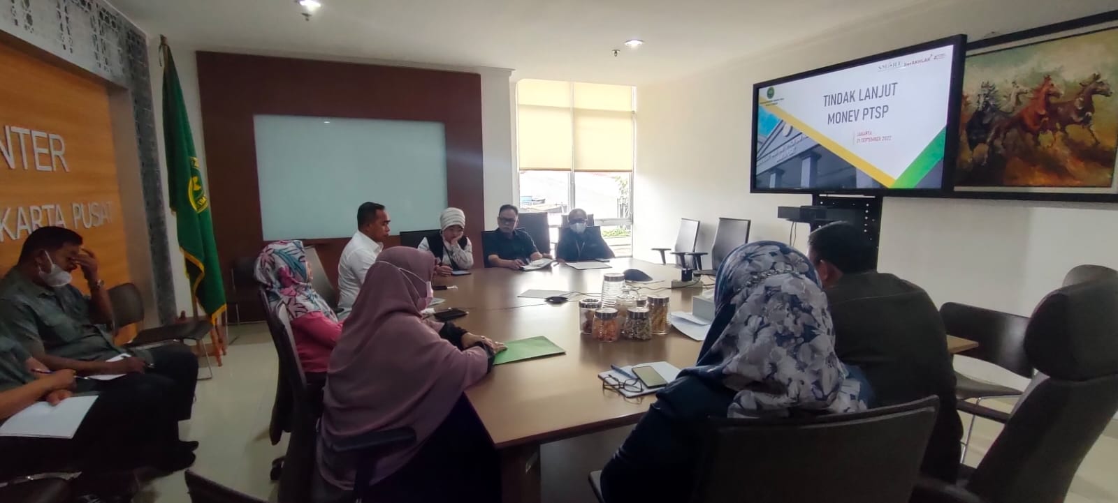 RAPAT TINDAK LANJUT MONEV PELAYANAN TERPADU SATU PINTU (PTSP) PERIODE BULAN SEPTEMBER 2022
