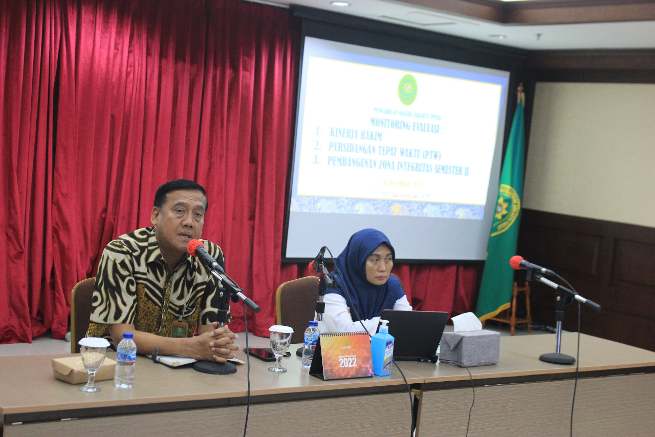 MONITORING EVALUASI KINERJA HAKIM & SOSIALISASI PERSIDANGAN TEPAT WAKTU (PTW) PERIODE DESEMBER 2022