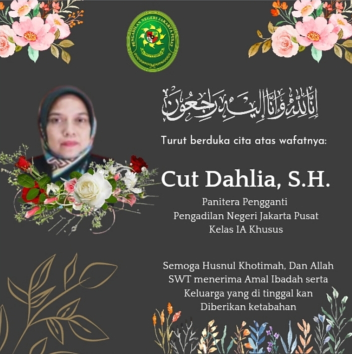 Berita Duka Cita - Cut Dahlia, S.H