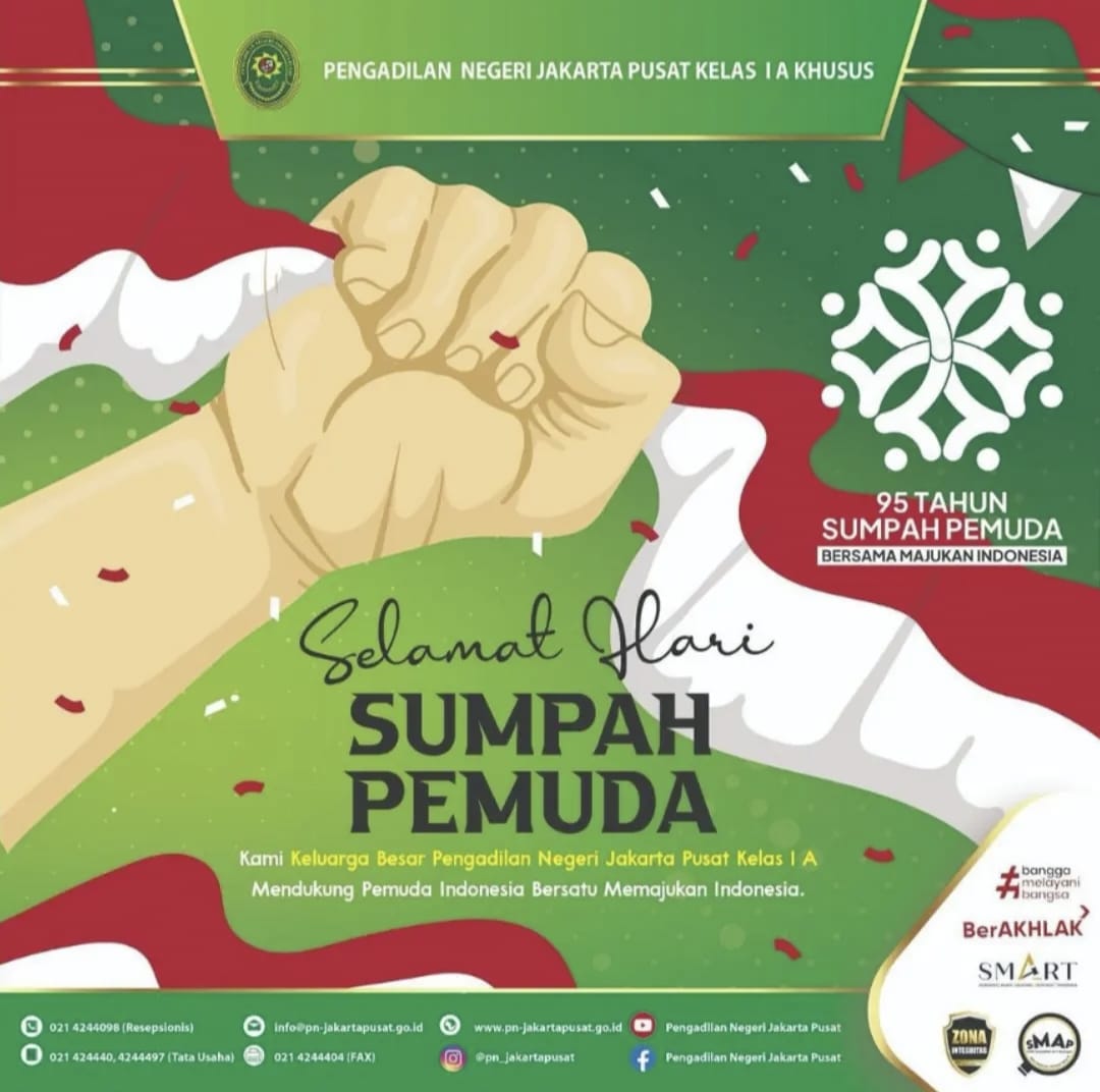 UPACARA PERINGATAN HARI SUMPAH PEMUDA KE-95 TAHUN 2023 - BERSAMA MAJUKAN INDONESIA