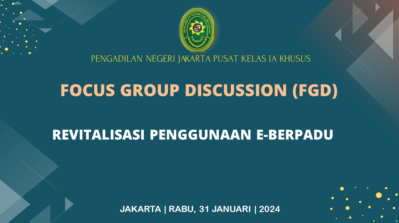 FOCUS GROUP DISCUSSION (FGD) REVITALISASI PENGGUNAAN E-BERPADU