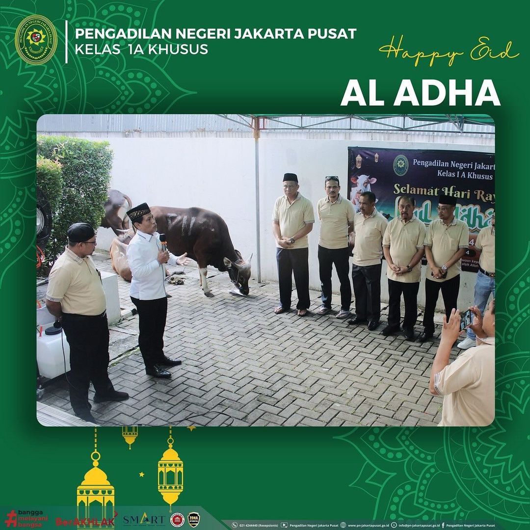 PERINGATAN HARI RAYA IDUL ADHA 1445 HIJRIAH DI PENGADILAN NEGERI JAKARTA PUSAT