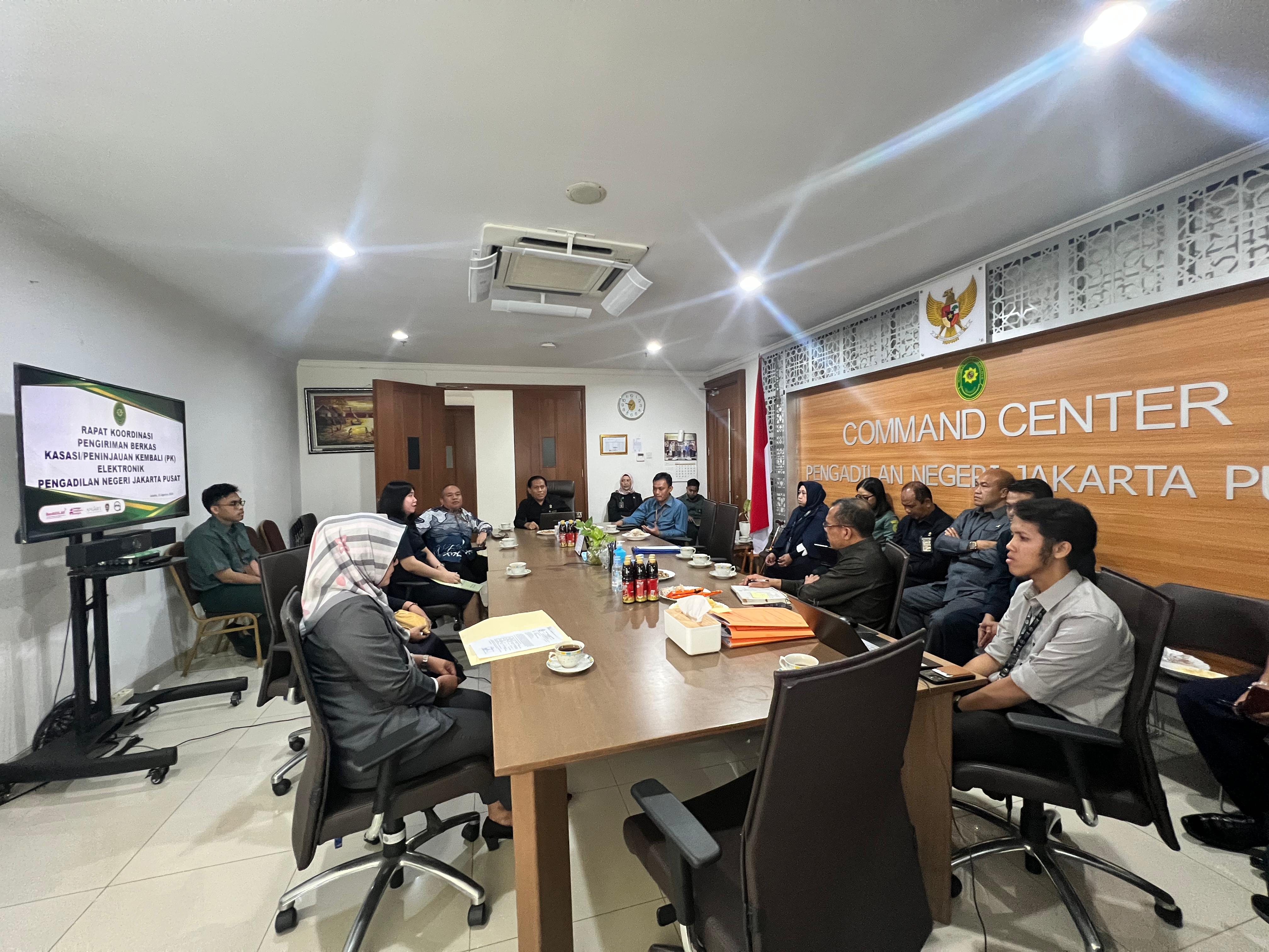 RAPAT KOORDINASI PENGIRIMAN BERKAS KASASI/PENINJAUAN KEMBALI ELEKTRONIK OLEH KEPANITERAAN MA RI