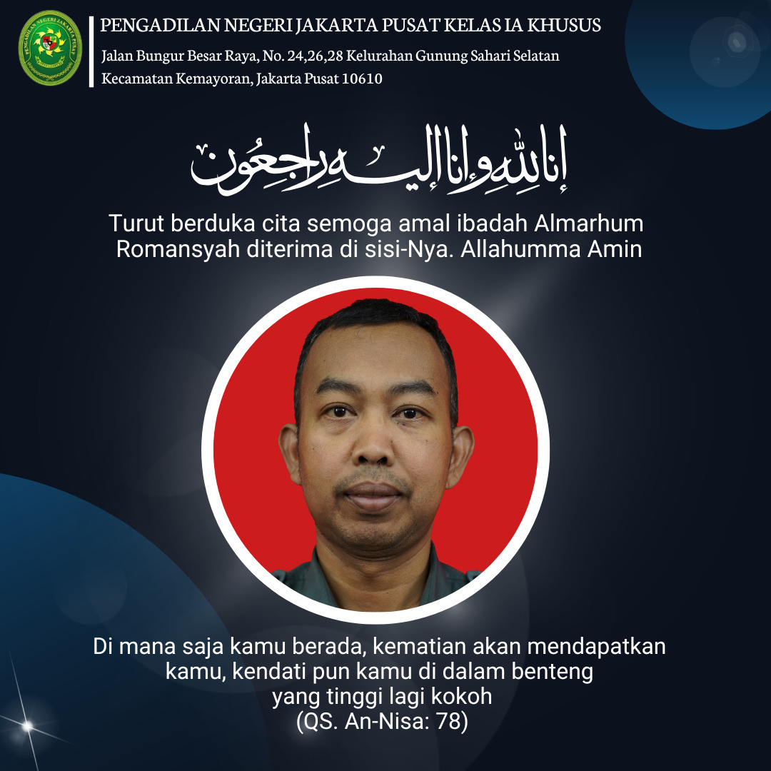 Berita Duka Cita – Romansyah, S.H