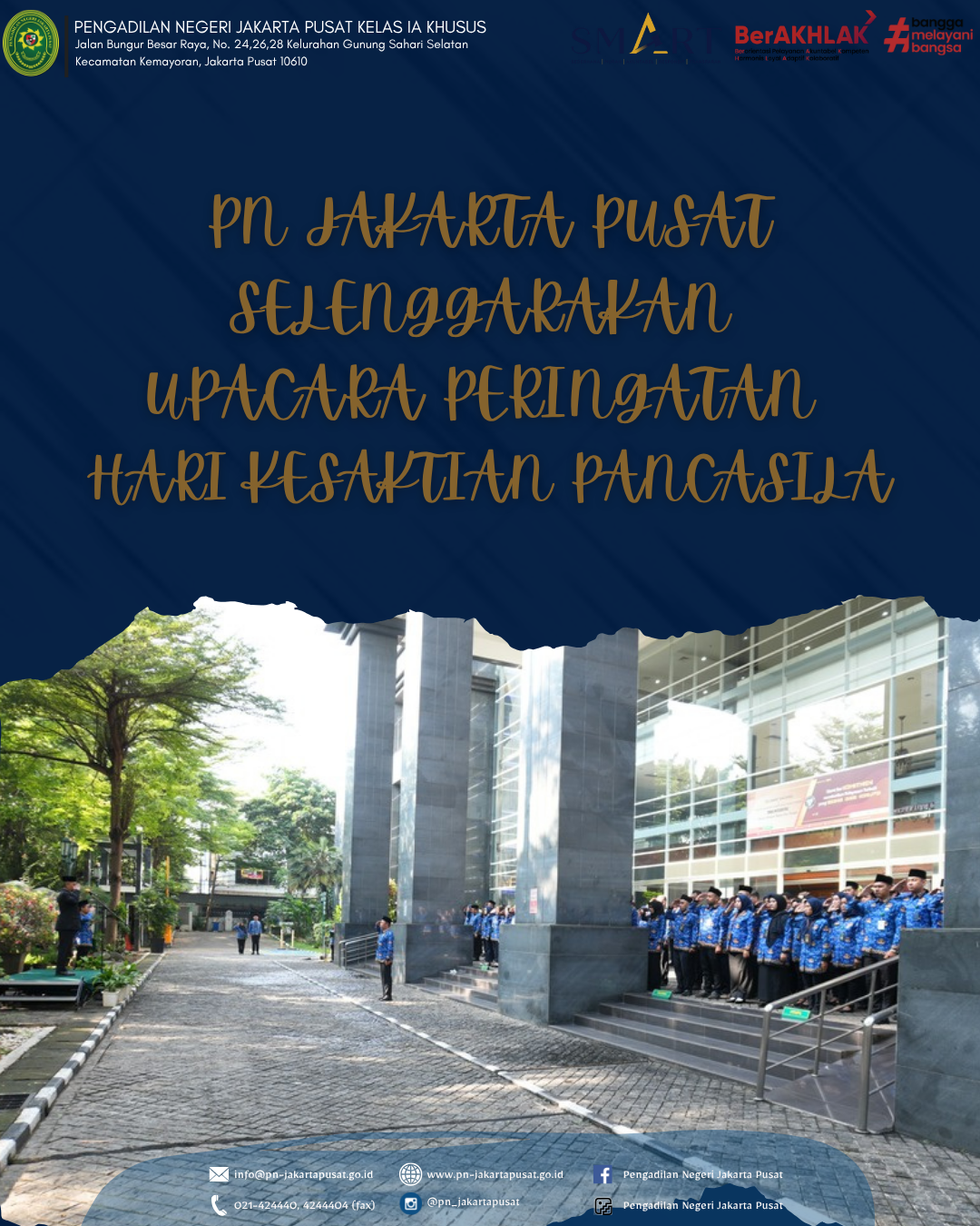 PN JAKARTA PUSAT SELENGGARAKAN UPACARA PERINGATAN HARI KESAKTIAN PANCASILA TAHUN 2025