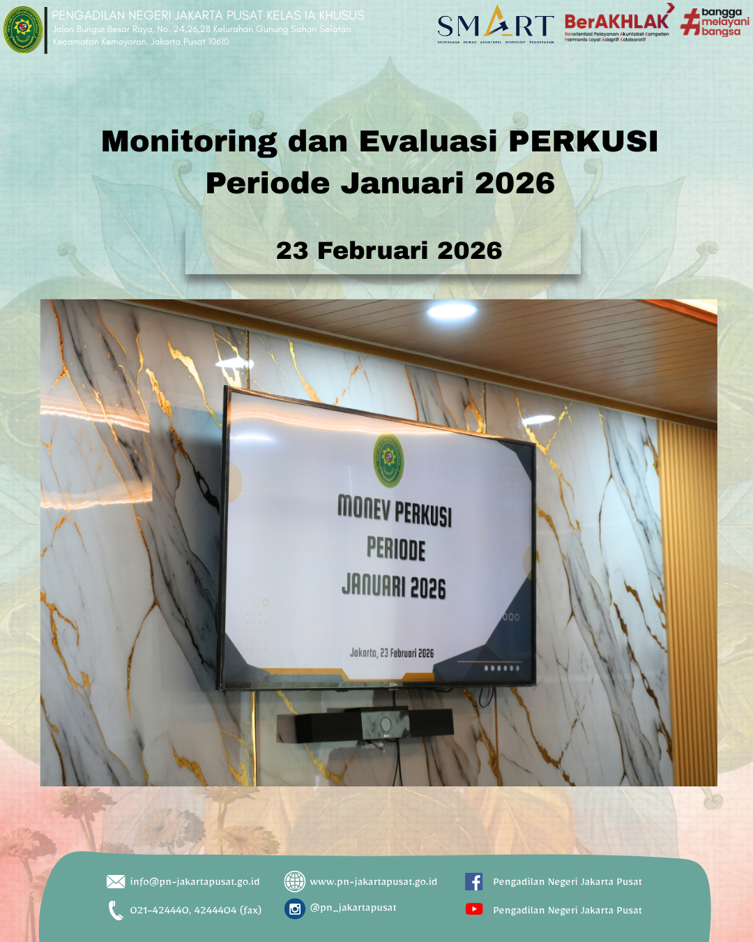 MONITORING DAN EVALUASI PERKUSI PERIODE JANUARI 2026
