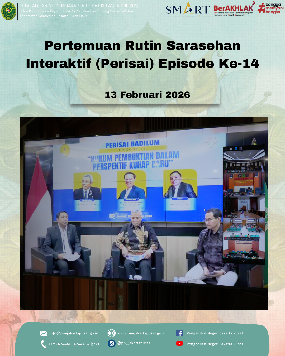 PERTEMUAN RUTIN SARASEHAN INTERAKTIF (PERISAI) EPISODE KE-14