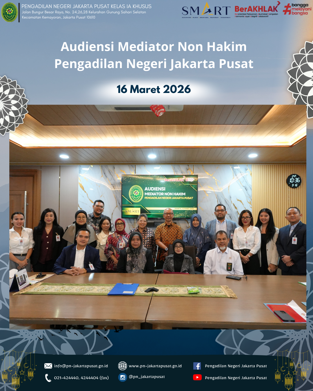 AUDIENSI MEDIATOR NON HAKIM PENGADILAN NEGERI JAKARTA PUSAT